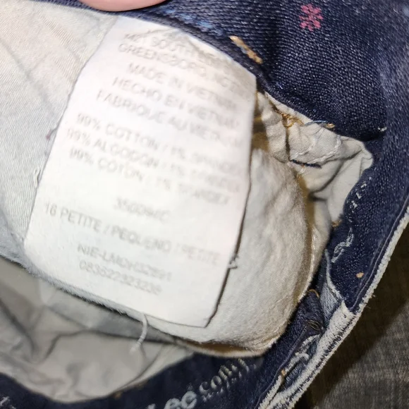 LEE COMFORT WAISTBAND EUC WOMEN'S SIZE 16 P DENIM BLUE JEANS - Picture 5 of 7